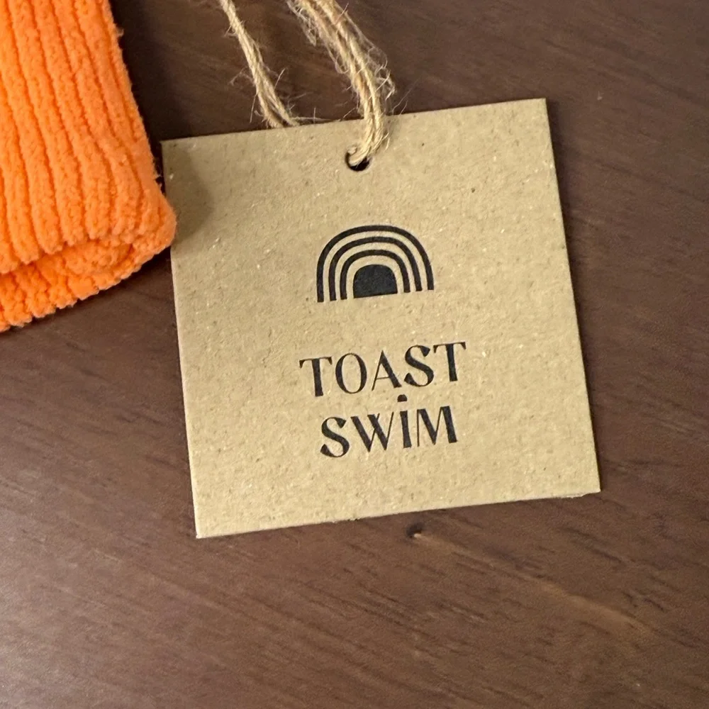 FP‎ x Toast Swim Signature Banded Waist Bikini Bottom in Nectarine Rib S NWT - Picture 7 of 8